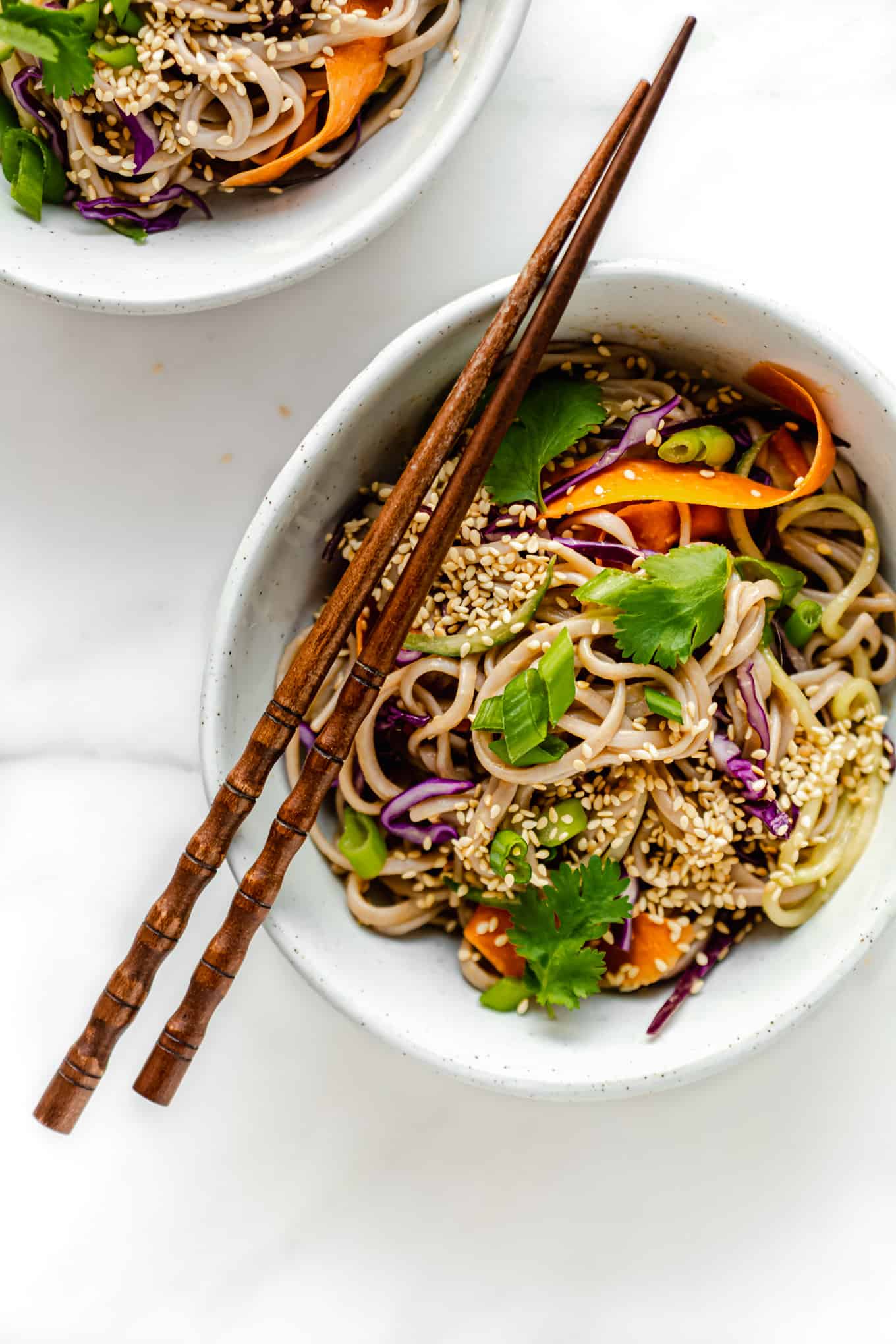 Chilly soba noodle salad with peanut sauce- Choosing Chia